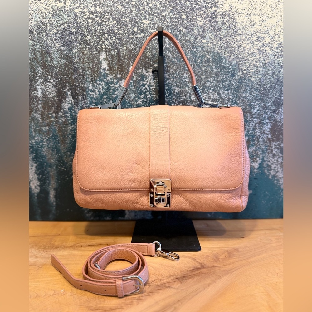 Barr+Barr NY Y2K Pinkish Tan Leather Satchel